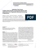 Inborn Errors of Metabolism That Cause Sudden Infant Death: A Systematic Review With Implications For Population Neonatal Screening Programmes