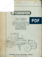 Champion 700 Series Motor Grader Series I Operators Manual Revision 1 8-24-1977 PDF