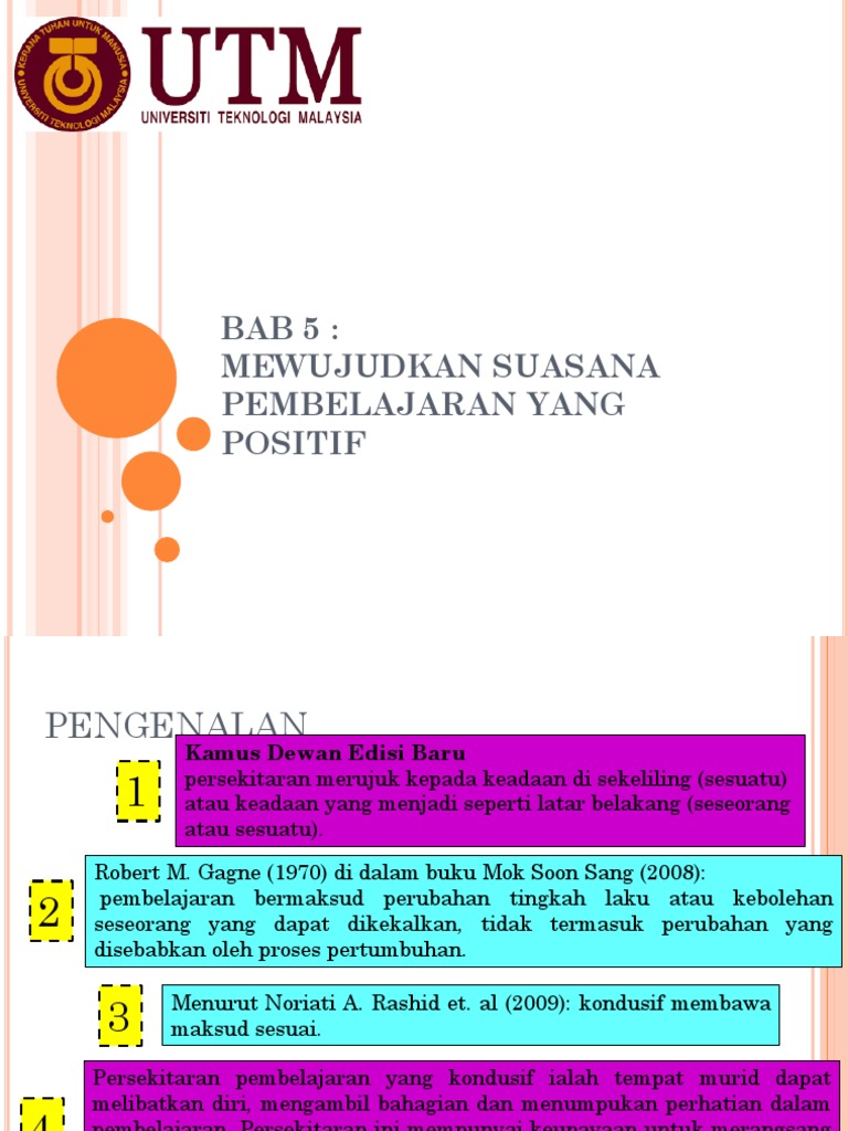 Mewujudkan Suasana Pembelajaran Yang Positif Pdf