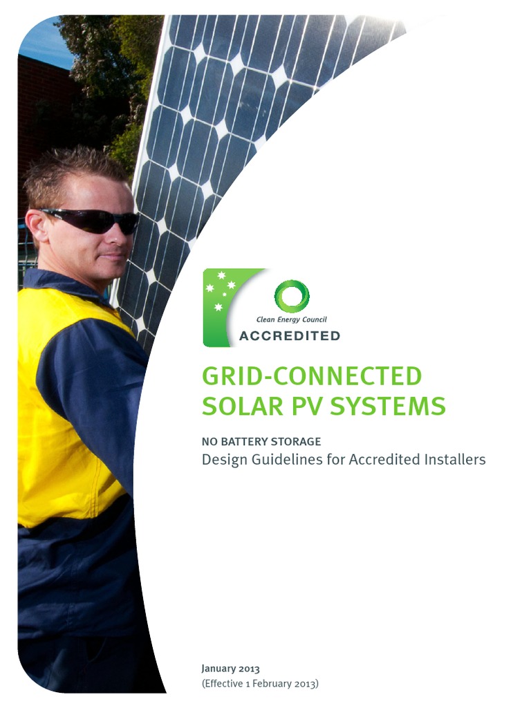 CEC Accredited Design Guidelines For GCPV PDF | PDF | Photovoltaic ...