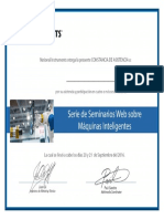 Smart Machines Latam 2016 Certificate PDF