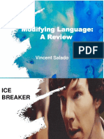 Modifying Language: A Review: Vincent Salado
