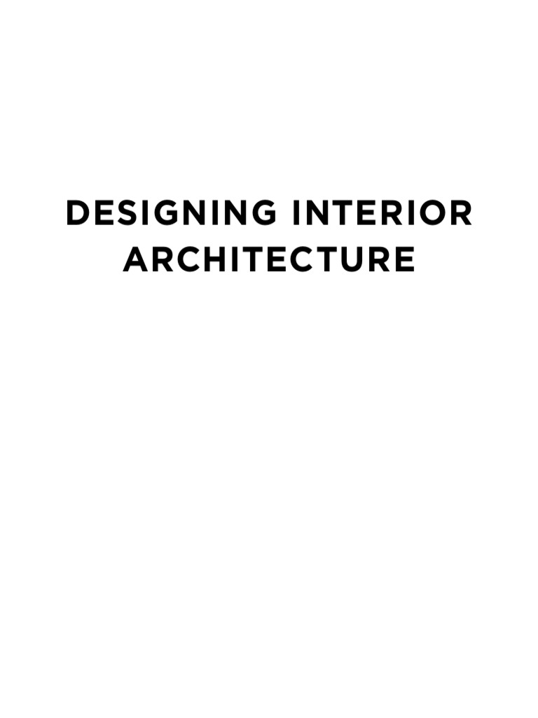 Designing Interior Architecture Concept Typology - 