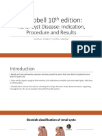 Campbell 10 Edition:: Renal Cyst Disease: Indication, Procedure and Results