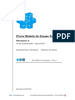 Prova Modelo Nacional Matematica A 2017