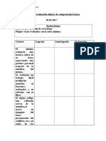 Pauta de Evaluación Objetos de Comprensión Lectora