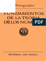 Vinogradov, Fundamentos de La Teoría de Números PDF