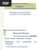 Designing Research Concepts, Hypotheses, and Measurement