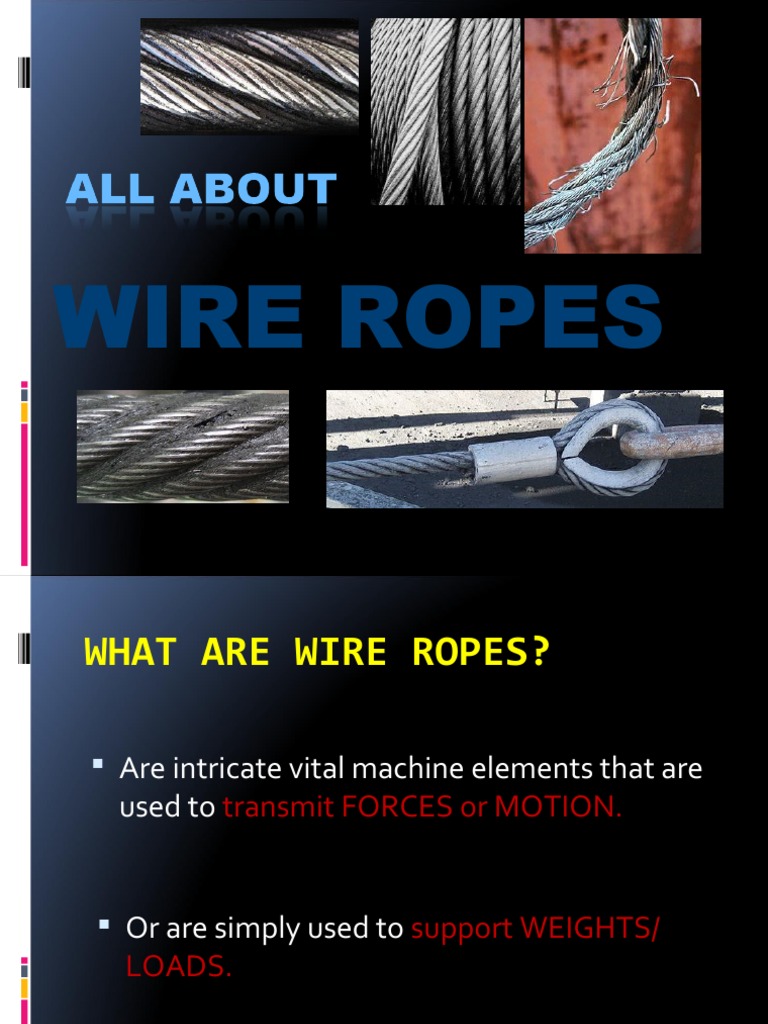 Wire Rope Composition and Types | PDF | Rope | Wire