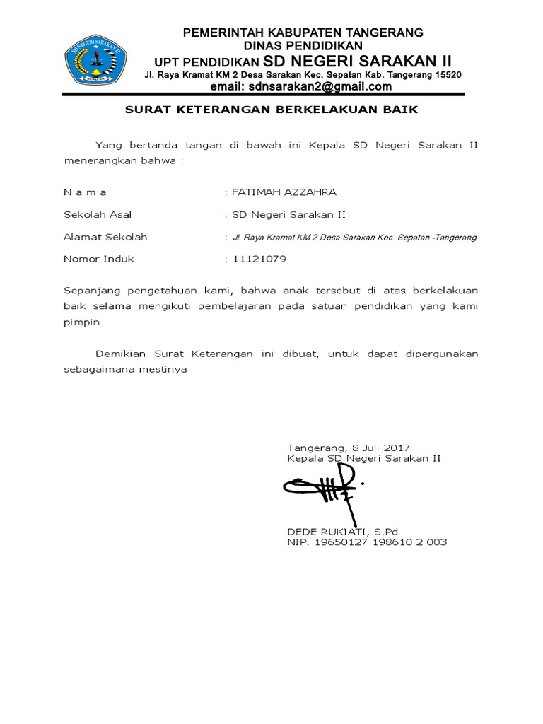 Surat Kelakuan Baik