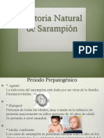historia natural sarampion