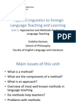 Applied Linguistics To Foreign Language Teaching and Learning