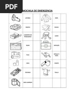 Lista - Mochila de Emergencia