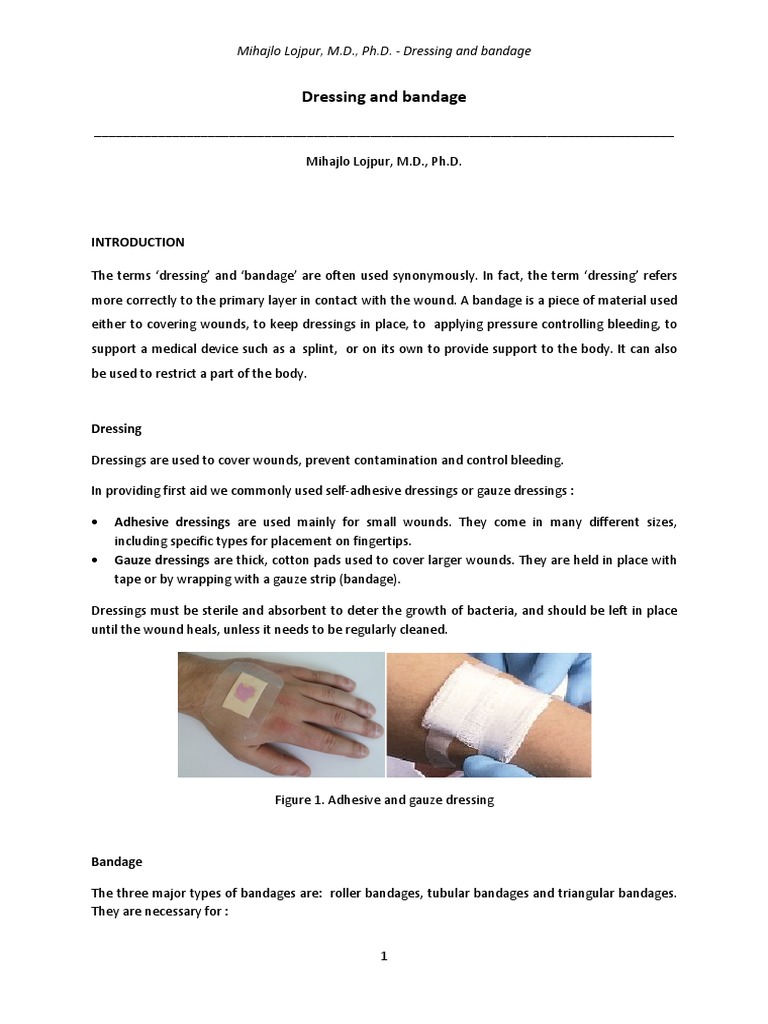 Dr. Lojpur Dressing and Bandage PDF Wound