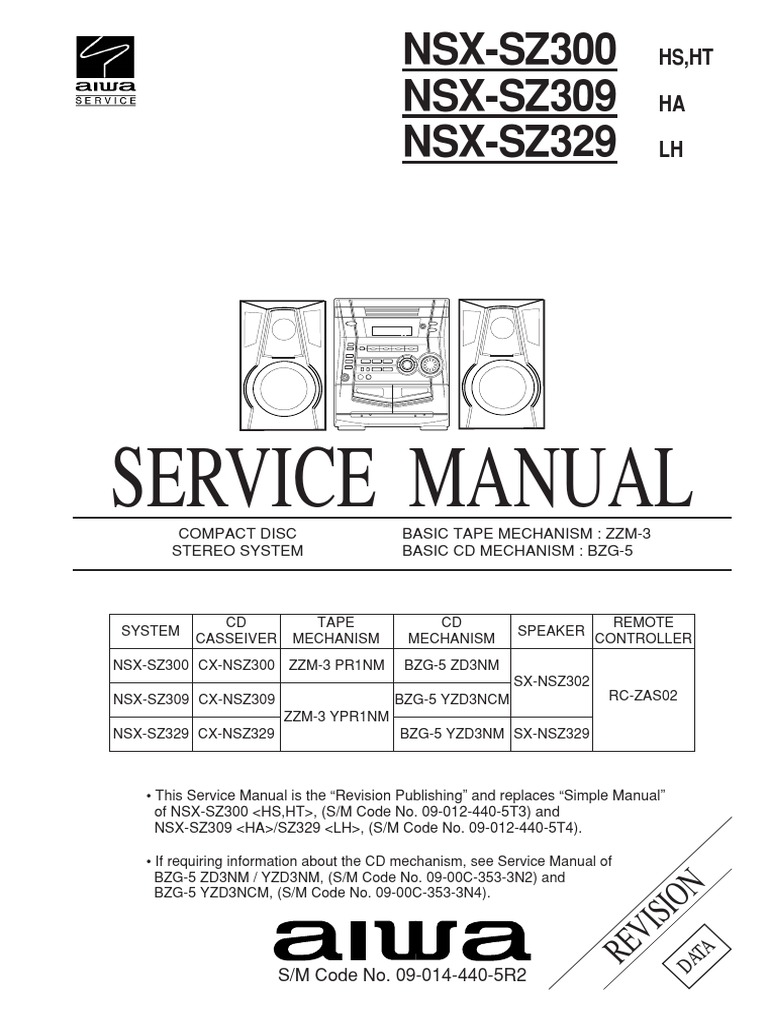 Service Manual: NSX-SZ300 NSX-SZ309 NSX-SZ329 | PDF | Power Supply ...