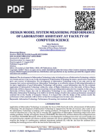DESIGN MODEL SYSTEM MEASURING PERFORMANCE OF LABORATORY ASSISTANT AT FACULTY OF COMPUTER SCIENCE