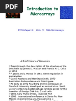 Introduction To Microarrays: BTCH-Paper XI Unit-IV: DNA Microarrays