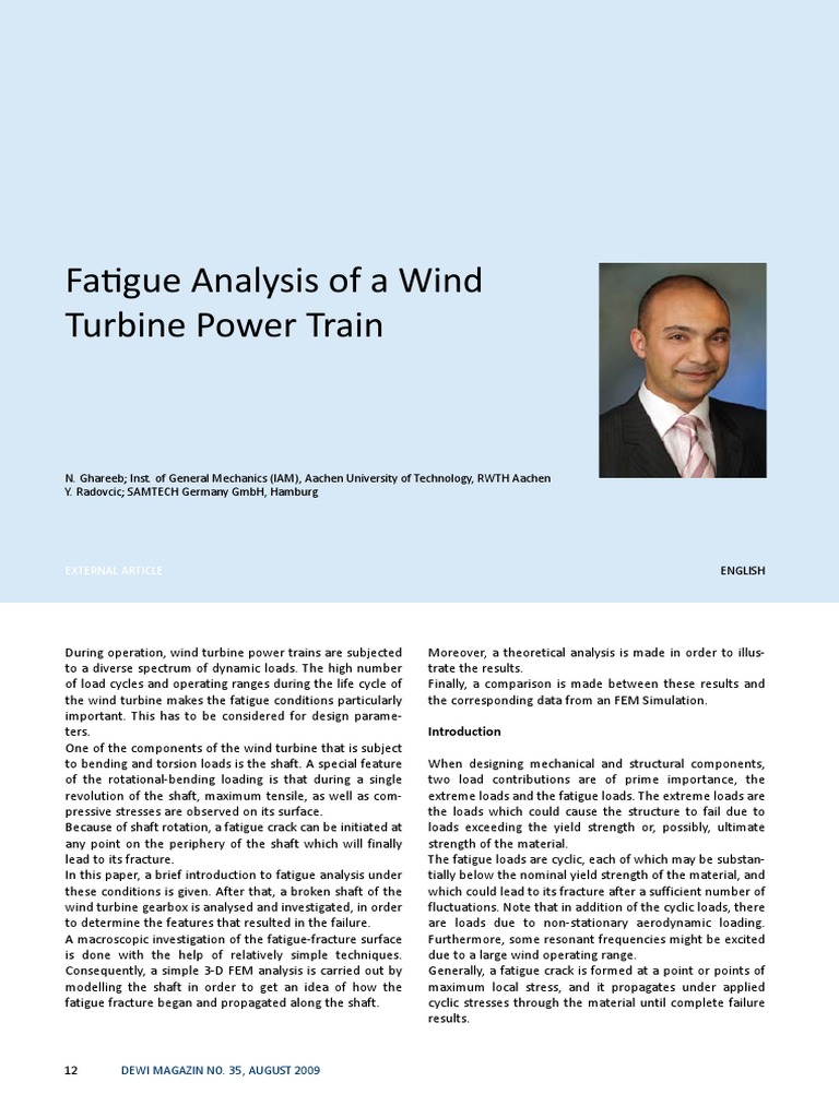 Wind Turbine Shaft Fatigue Analysis | PDF | Fatigue (Material) | Fracture