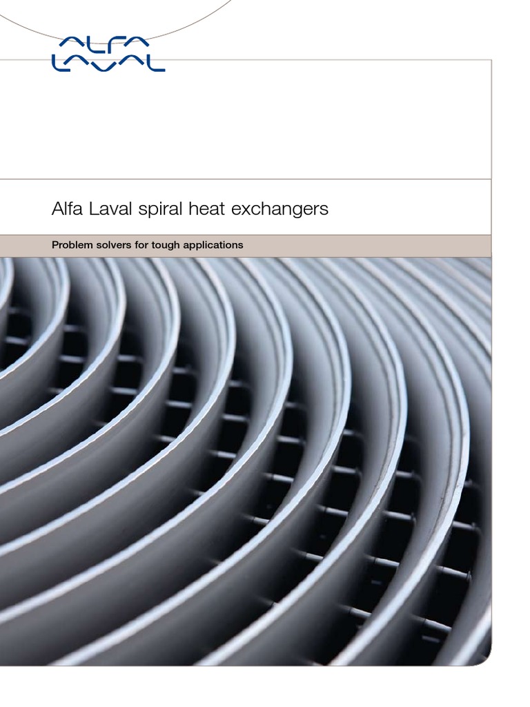 Alfa Laval Spiral Heat Exchanger Brochure PDF PDF Heat Exchanger Liquids