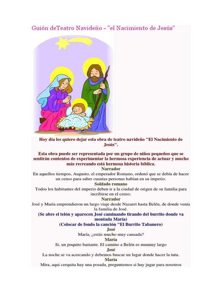Guión de Teatro Navideño | PDF | María, madre de Jesús | Navidad