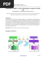 Thaumatin Is Similar To Water in Blood Glucose Response in Wistar Rats