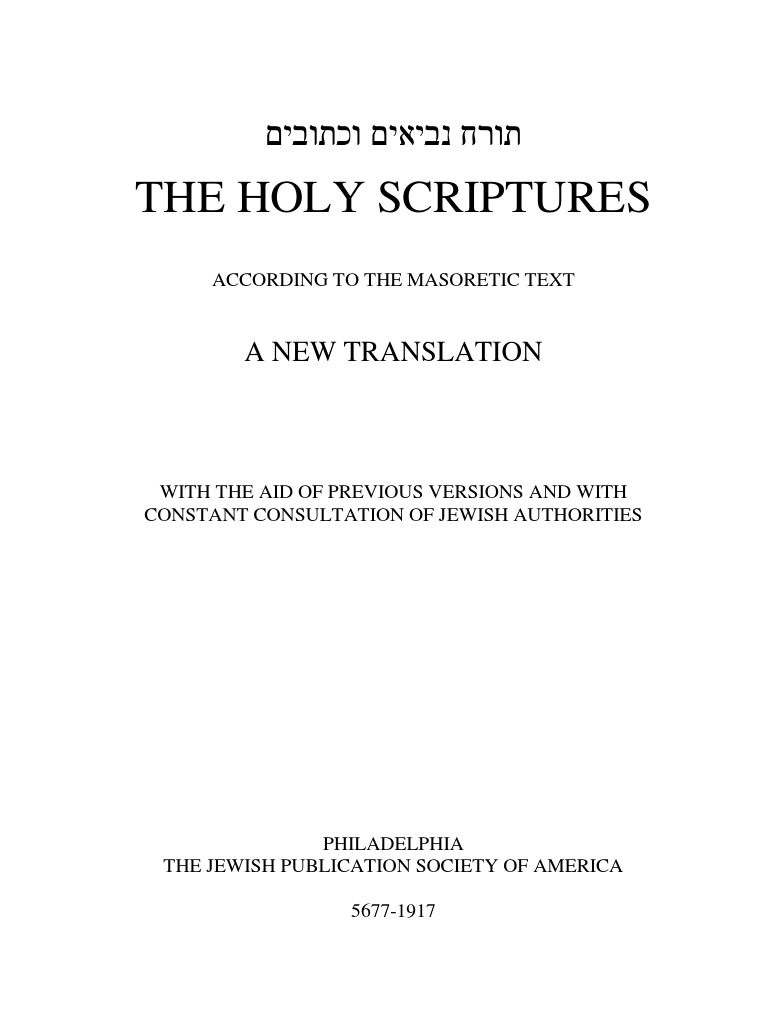 Old Testament The Holy Scriptures PDF | PDF | Cain And Abel | Christianity
