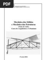 Apostila mecanica dos sólidos mecanica das estruturas ARQ V2010