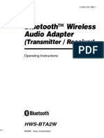 Bluetooth™ Wireless Audio Adapter: (Transmitter / Receiver)
