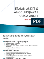 Pertemuan 13c Penyelesaian Audit Tanggungjawab Pasca Audit