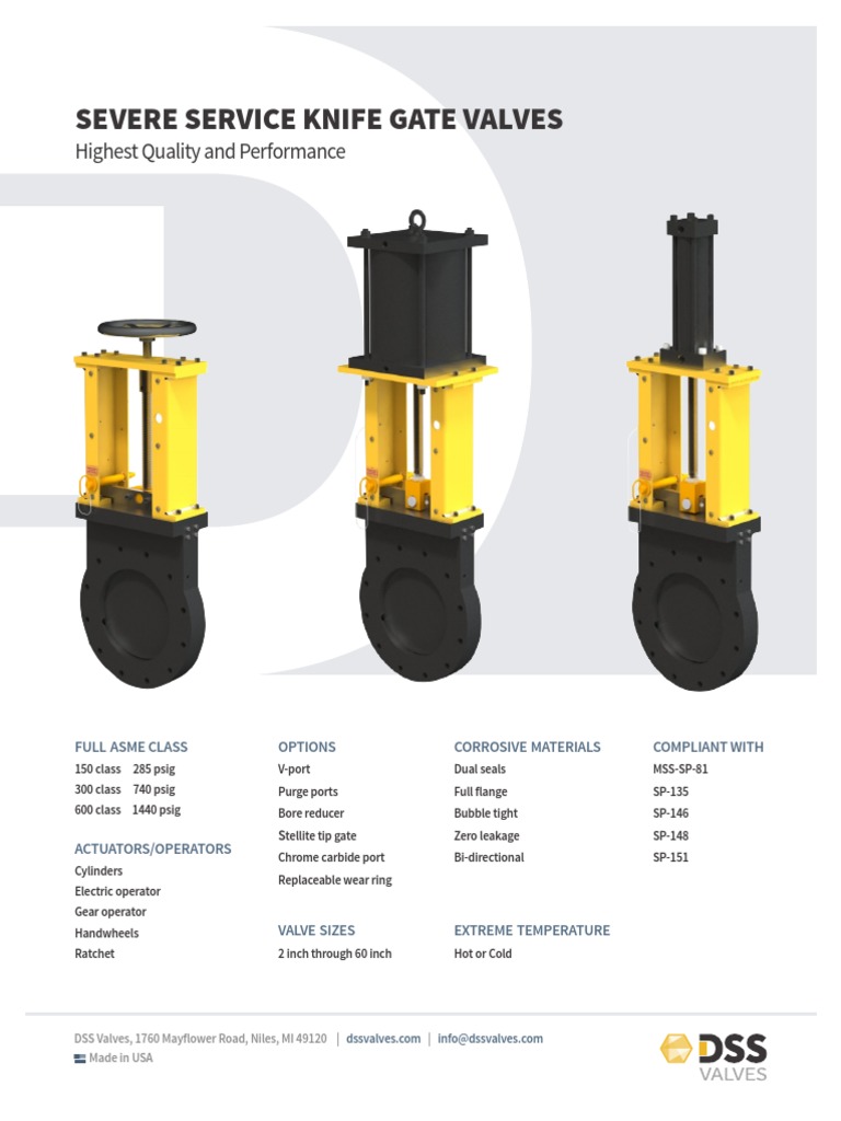 DSS Valves Line Card | PDF