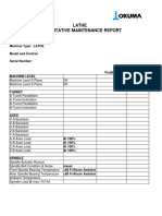 Lathe PM Checklist | PDF | Machines | Manufactured Goods