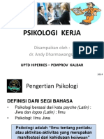 PSIKOLOGI  KERJA