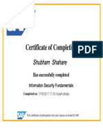 Certificate of Completion: Shubham Shahare