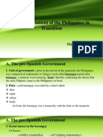 The Government of The Philippines in Transition: Maricon S. Pabalan