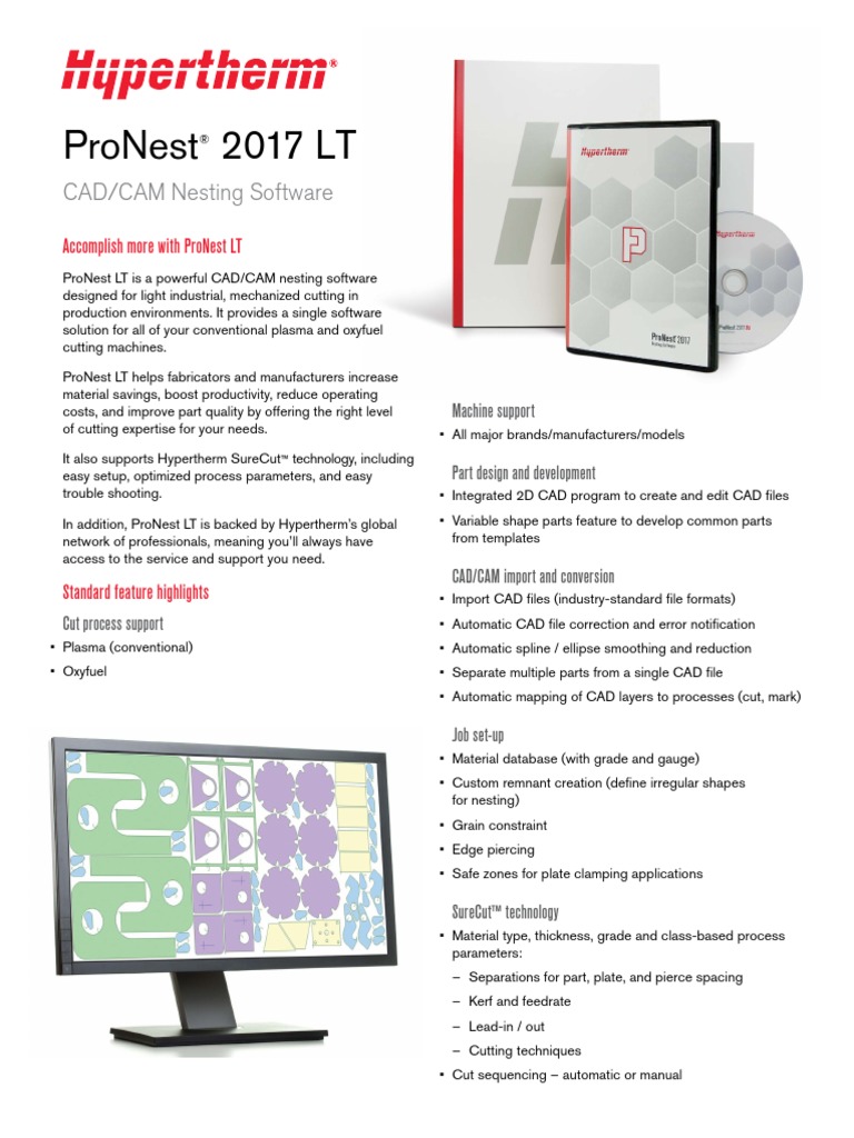 Pronest 2017 LT: Cad/Cam Nesting Software | PDF | Computer Aided.