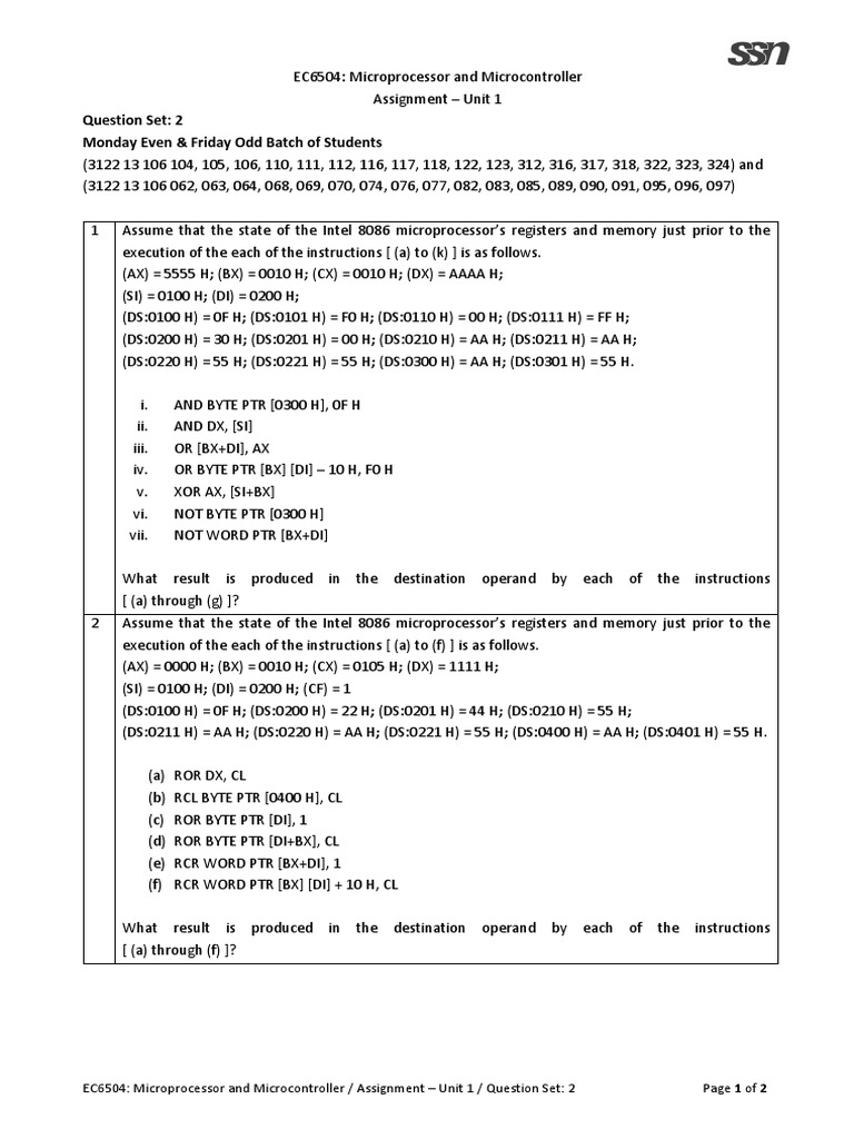 EC6304 Assignment 1 Set2 | PDF | String (Computer Science ...