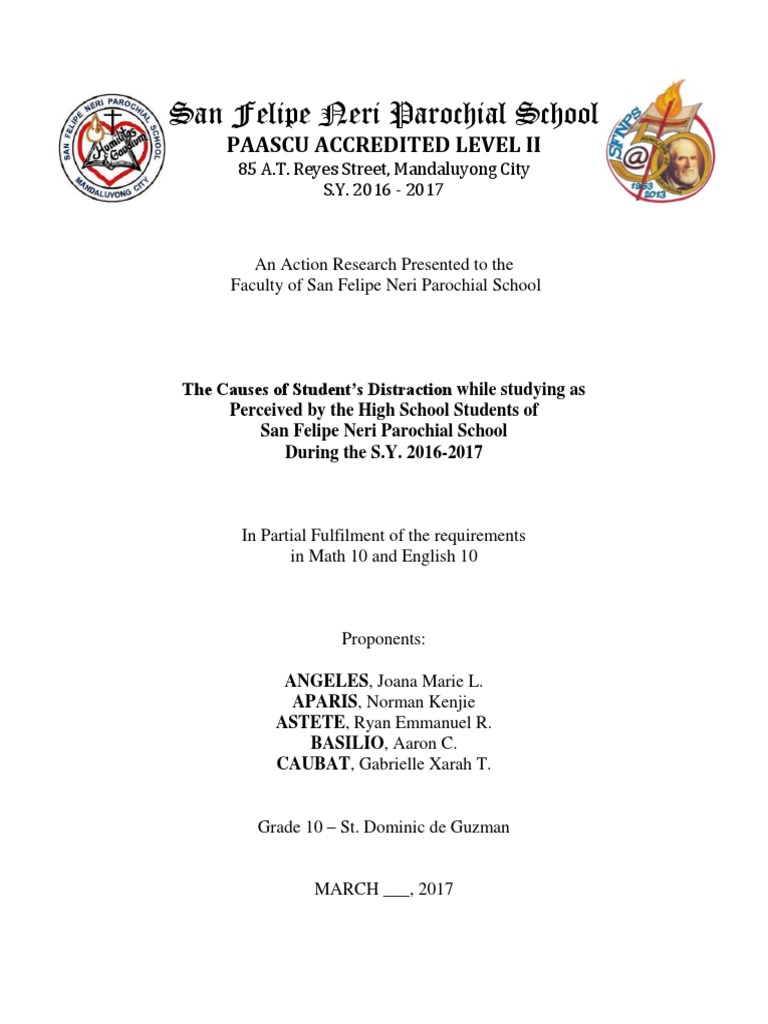 San Felipe Neri Parochial School Paascu Accredited Level Ii PDF