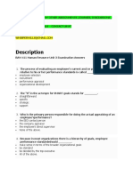 BAM 411 Human Resource Unit 3 Examination Answers