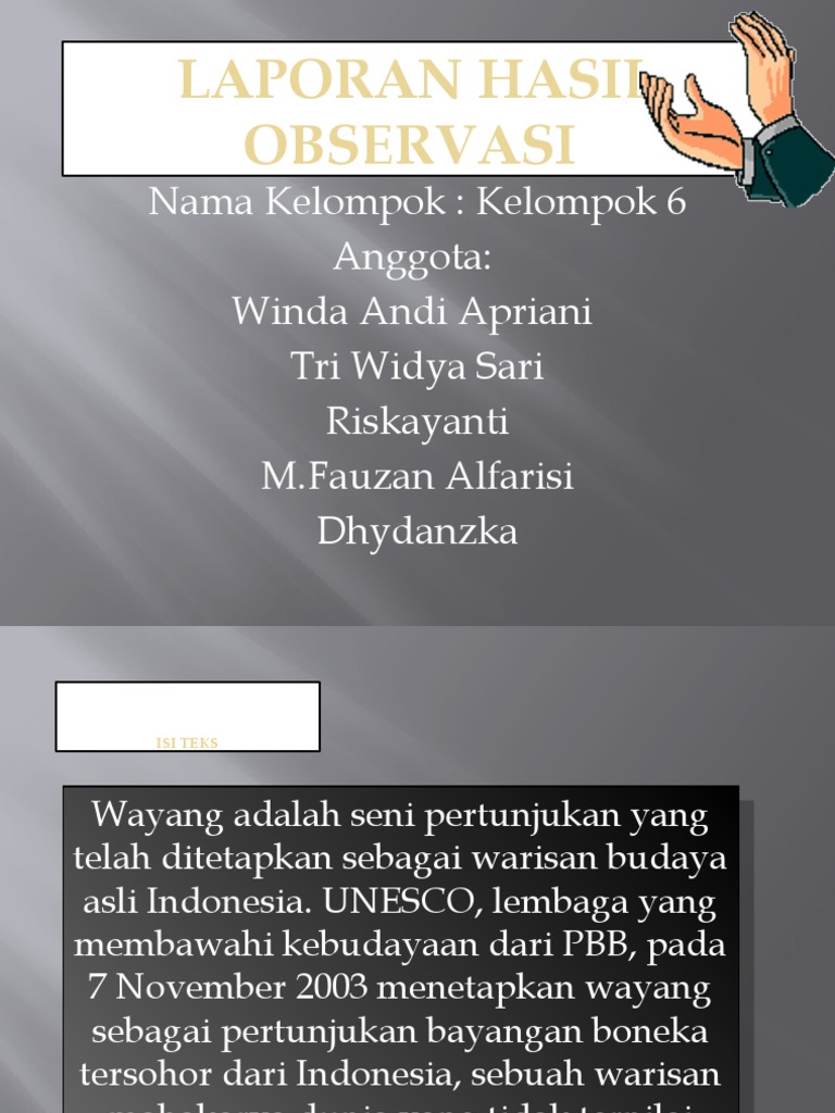 Teks Observasi Tentang Wayang Nurma Edu