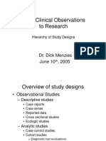From Clinical Observations To Research: Dr. Dick Menzies June 10, 2005
