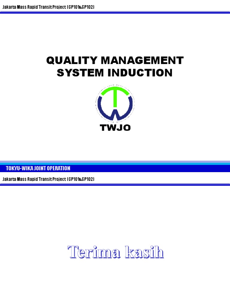 Jakarta MRT Project Quality Management Guide | PDF