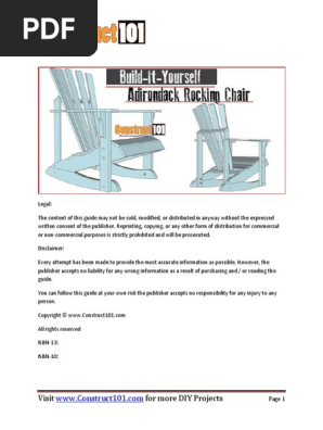 Adirondack Rocking Chair Plans