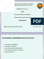 Ecuaciones Fundamentales de La Hidraulica