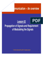 Mobile Communication - An Overview: Lesson 02 Propagation of Signals and Requirement of Modulating The Signals