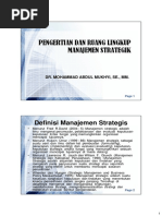 Download PENGERTIAN DAN RUANG LINGKUP MANAJEMEN STRATEGIKpdf by Rcky Jng SN357213630 doc pdf
