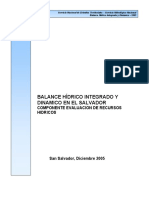 Balance Hidrico Dinamico e Integrado de El Salvador