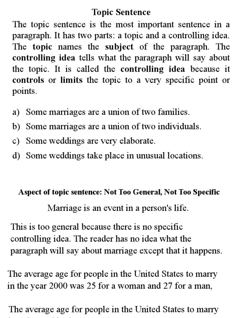 Understanding Topic Sentences | PDF | Language Mechanics | Rules