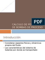 Calculo de Potencia de Bombas de Proceso