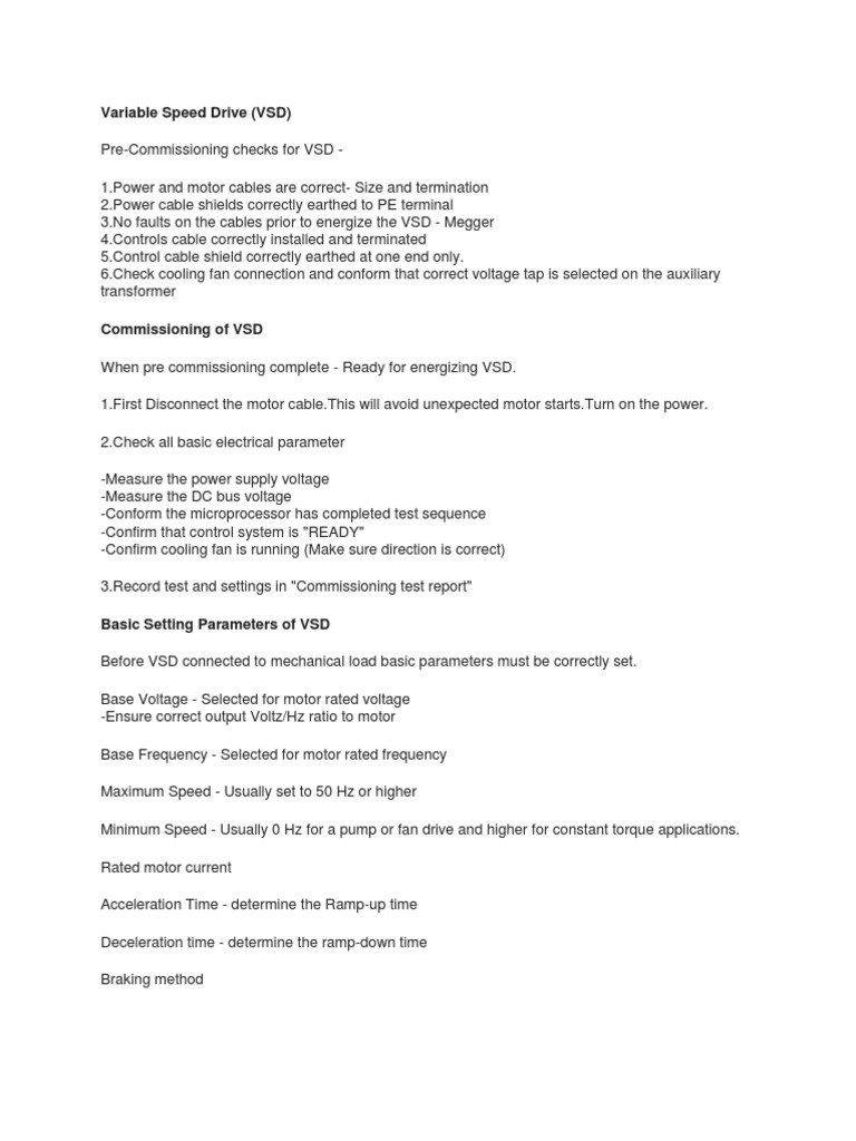 Variable Speed Drive | PDF