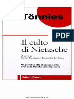 Ferdinand Tönnies-Il Culto Di Nietzsche. Una Critica-Editori Riuniti (1998)